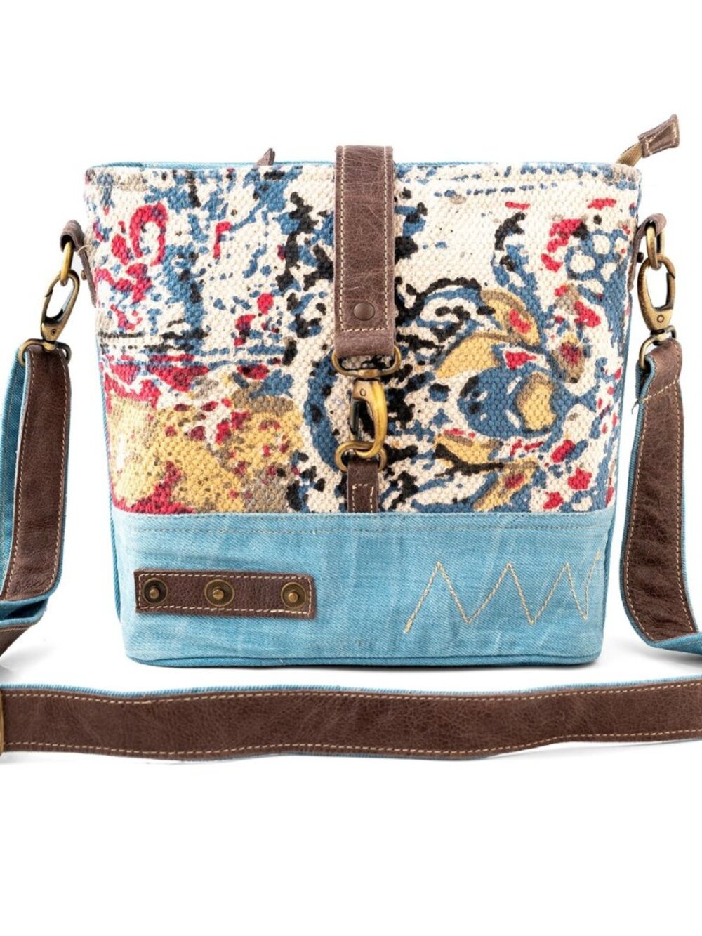 3Blifestyle Messenger and Shoulder Bag - Blue Denim Shoulder Bag | Upcycled